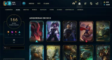 CONTA DE LOL 166SKIN LIMPA COM TODOS OS DADOS