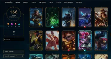 CONTA DE LOL 166SKIN LIMPA COM TODOS OS DADOS
