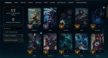 Mestre com 60 Champs e 16 Skins ( 35 PDL )