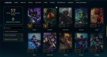 Mestre com 60 Champs e 16 Skins ( 35 PDL )
