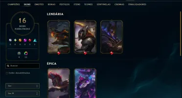 Mestre com 60 Champs e 16 Skins ( 35 PDL )