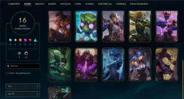 Mestre com 60 Champs e 16 Skins ( 35 PDL )