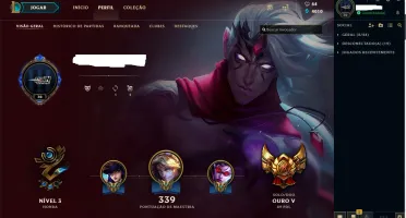 Conta League of Legends Gold 5 (VAYNE LADRA DE ALMAS)