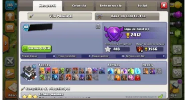 Clash of clans - Cv 9 full 4000 gemas