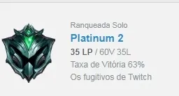 CONTA PLATINA 2 BARATINHO 40$ WINRATE ALTO