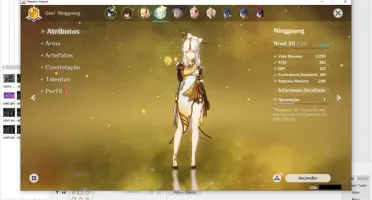 Conta Genshin  AR35 Venti + Espadao 5 estrelas