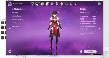 Conta Genshin  AR35 Venti + Espadao 5 estrelas