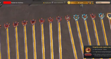 Vendo com Albion online 1.02B de fama, algumas armas no 120