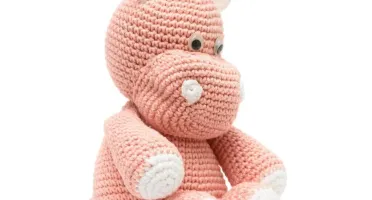 Hipopótamo em amigurumi
