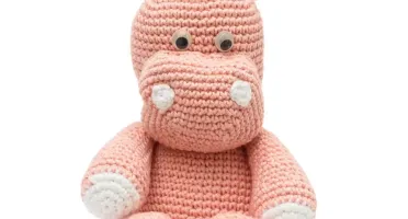 Hipopótamo em amigurumi