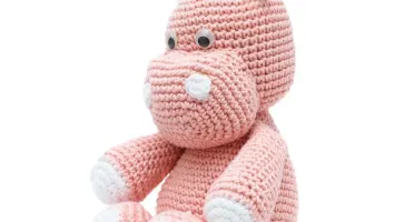 Hipopótamo em amigurumi