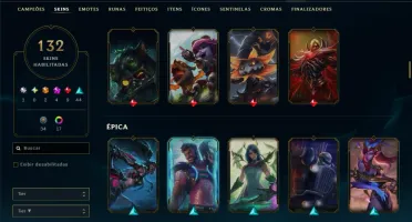 Unranked com TODOS os Champs e 132 Skins ( ADC / SUP )