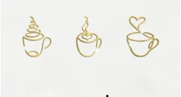 Trio de Xícaras em Acrílico Espelhado Dourado