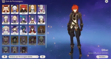 CONTA GENSHIN IMPACT // AR 28 // Personagens 5 estrelas