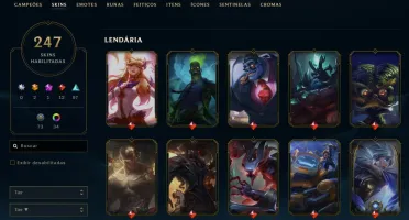 Conta League of Legends Full Acesso - 162 Champs e 247 Skins