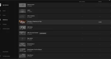 Conta Epic Games, com vários jogos.