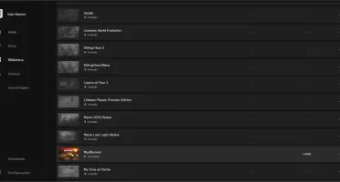 Conta Epic Games, com vários jogos.