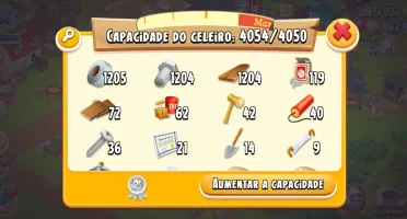 Conta Hay Day nível 60 celeiro 4.000 silo 1.000