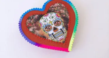 Quadro Box Caveira Mexicana 3