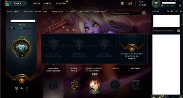 Conta no LOL Prata, ou gold.