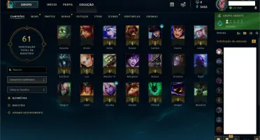 Conta no LOL Prata, ou gold.