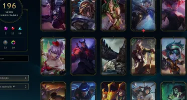 Conta league of legends, desde a season 4 (197 skins)