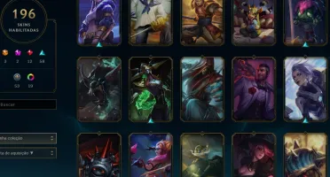 Conta league of legends, desde a season 4 (197 skins)