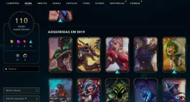 CONTA LOL LV 316 COM 110 SKINS