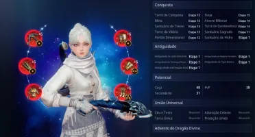 Mir4 Arqueira Lvl 100, 172K Poder, 1 Pet Lendas S042