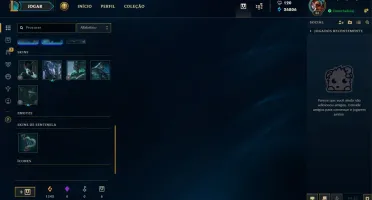 Gold 1, todos os champ, 75 skins(ultimate ezreal) MMR alto