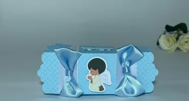 Kit Festa 20 Lembrancinhas Batizado Menino Personalizadas