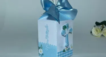 Kit Festa 20 Lembrancinhas Batizado Menino Personalizadas