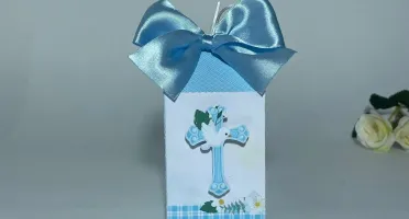 Kit Festa 20 Lembrancinhas Batizado Menino Personalizadas