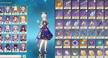🔴AR 49 ⭐ Ayaka, Ganyu, Shenhe, Diluc, Keqing 5 + Arma 5 ⭐🔴