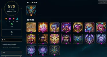 Conta Lol 413 Skins - Lv 818 - Varias Prestígios + 1600 Rp