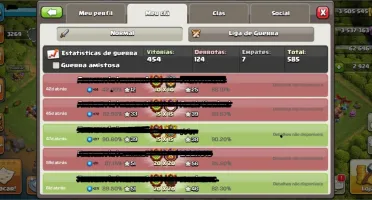CLÃ NÍVEL 16 CLAN ÓTIMO HISTÓRICO GUERRAS LIGA CRISTAL 1