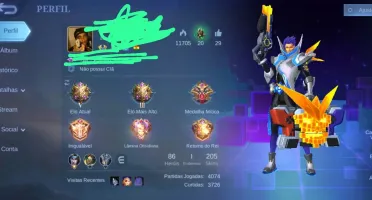 Conta MBL avalida +30k dima 205skin