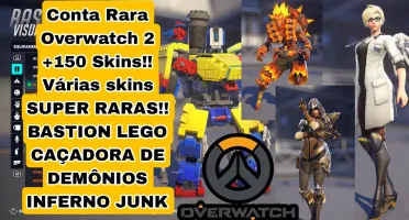Conta RARA overwatch, 150+ Skins e diversos itens!