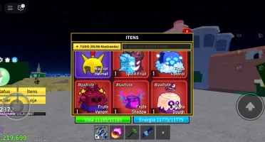 Conta roblox grow a garden e blox fruit
