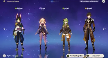 Conta Genshi Impact Varios personagens e sua arma assinatura