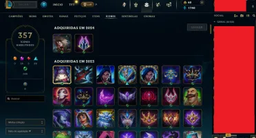 Conta Lol Antiga E Rara Com 1127 Skins