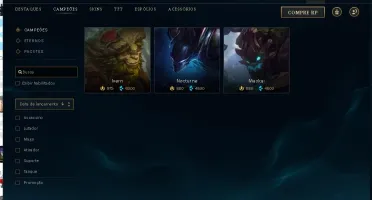 Vendo conta de lol d3 121 skins