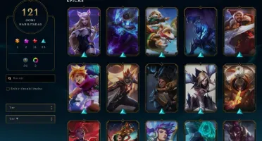 Vendo conta de lol d3 121 skins