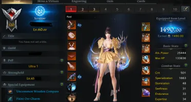 Conta Lost Ark - Main Scrapper 1490