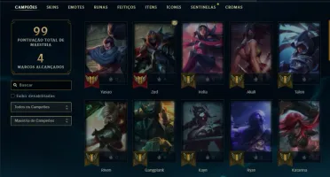 Esmeralda 3 com 50 Champs e 14 Skins + 2 Fragmentos