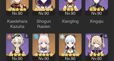 CONTA AR58 GENSHIN IMPACT DOZE PERSONAGENS 5 ESTRELAS