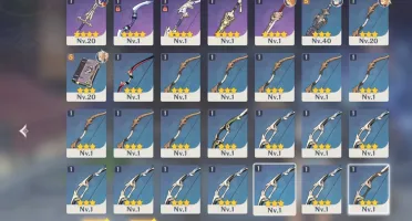 GENSHIN IMPACT AR20 NA / Keqing e vários personagens/armas