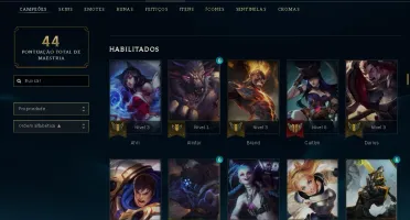Conta de league of legends baratinha