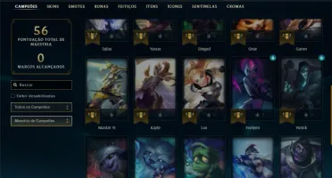 Ferro 2 com 31 Champs e 6 Skins + 2 Fragmentos