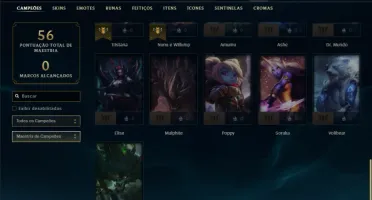 Ferro 2 com 31 Champs e 6 Skins + 2 Fragmentos